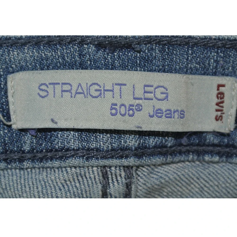 Levi's 505 jeans Women's size 12 medium 34 x 32 flex stretch‎ blue denim pants